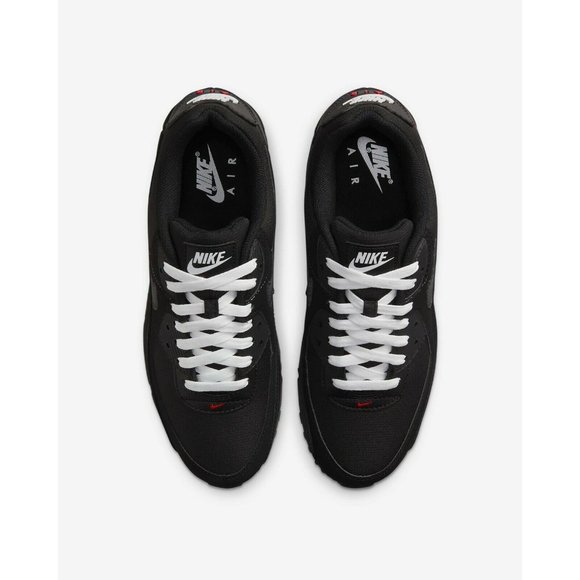 NIKE AIR MAX 90 BLACK RED WHITE MEN\'S SIZE 12.5 NEW With BOX!